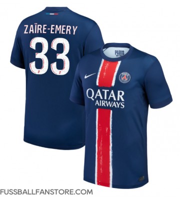 Paris Saint-Germain Warren Zaire-Emery #33 Replik Heimtrikot 2024-25 Kurzarm